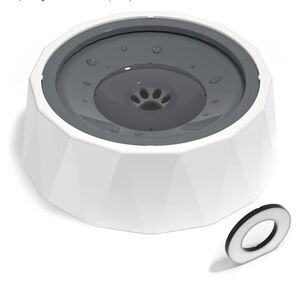 Dog Cat Pet Floating Water Bowl No Drip Slow Water Feeder Dispenser 70oz NIB
